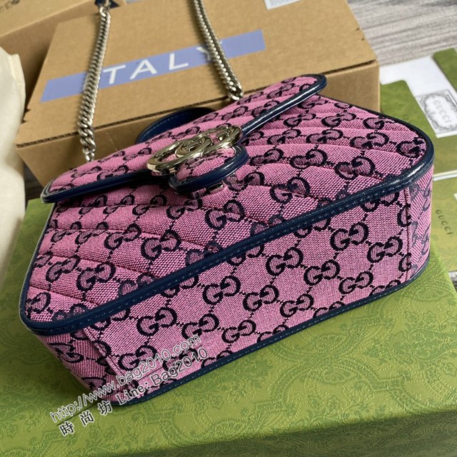 Gucci新款包包 古馳GGMarmont系列手提包 背面配以心形圖案 Gucci鏈條單肩斜挎包 583571  ydg3252